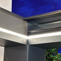 Pergola bioclimatique moderne personnalisable 6x6 8x4 3x5 tailles étanche étanche à la pluie en aluminium motorisé rétractable pour jardin nature