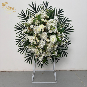 NIKA - Spray Floral Artificial para Ataúd, Rosas Blancas, <span class=keywords><strong>Flores</strong></span> Funerarias al por Mayor - Product Image 4