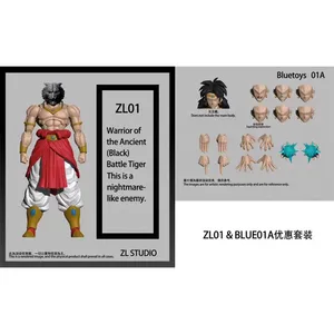 ZL Studio Drag0n SHF Thin Broly, Guerrero Tigre Antiguo, Enemigo de Pesadilla, Figura de Acción Coleccionable de 7 Pulgadas, Juguete de Regalo - Product Image 1