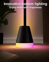 Lampe de sol d'angle en aluminium LED RGBIC intelligente avec application et télécommande