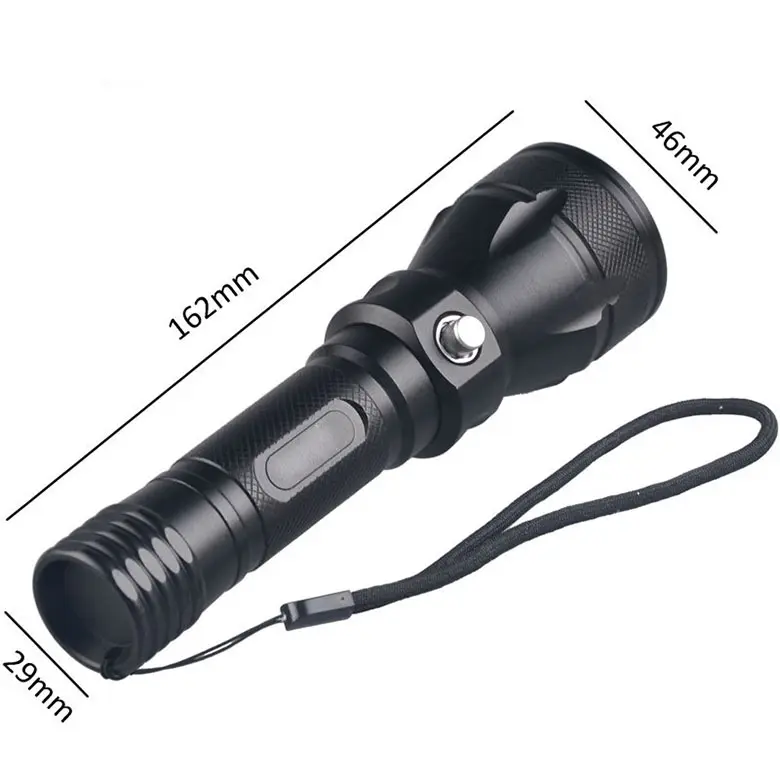 Manufacturer High Quality Aluminium Outdoor Camping Underwater 50m Rechargeable 3 Modes XM-L2 led Diving Flashlight