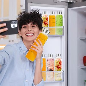 Botellas de <span class=keywords><strong>Agua</strong></span> de Vidrio Reutilizables de 17 oz, <span class=keywords><strong>a</strong></span> Prueba de Fugas, con Tapas Duraderas de Acero Inoxidable, Marcas de Medición Claras para la Hidratación Diaria - Product Image 2