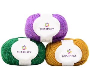 Cổ phiếu bán buôn 50gram mỗi chiếc đầy màu sắc Đồ Nư thành phần của 90% acrylic và 10% <span class=keywords><strong>lurex</strong></span> Chunky đan kim loại sợi cho Crochet - Product Image 1