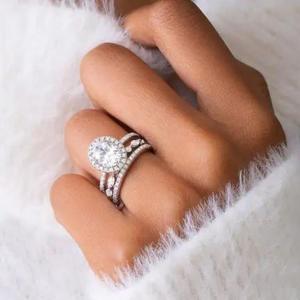 Anillo de Compromiso de Plata de Ley 925 con Diamante Moissanita, Diamante Cultivado en Laboratorio, Joyería Nupcial para Boda - Product Image 2