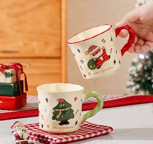 Taza de Café de Cerámica Ecológica de 400 ml con Diseño Navideño, Apta para Microondas, Reutilizable, para el Hogar y la Oficina, Regalo para Té - Product Image 3