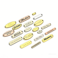 Vente flash : étiquettes métalliques en alliage de zinc 3D en relief, logo personnalisé, autocollantes, écologiques, lavables, certifiées Oeko-Tex, pour maillots de bain