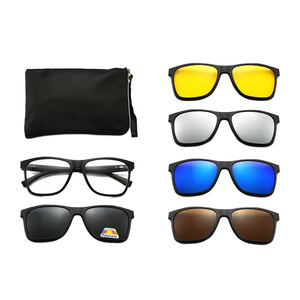 Conjunto <span class=keywords><strong>de</strong></span> <span class=keywords><strong>lentes</strong></span> TR90 con cinco piezas, gafas <span class=keywords><strong>de</strong></span> sol polarizadas para hombre y mujer, gafas <span class=keywords><strong>de</strong></span> sol <span class=keywords><strong>de</strong></span> conducción modernas con bolsa para gafas - Product Image 1