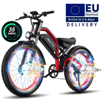 Vélo électrique tout-terrain Duotts N26, stock UE, Royaume-Uni, États-Unis, 48V 20AH, double moteur, pneus larges de 26 pouces, vélos électriques pour adultes