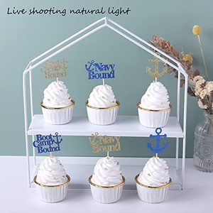 Décorations de gâteaux sur le thème <span class=keywords><strong>militaire</strong></span> : Piques pour cupcakes « En route vers le camp d'entraînement », décorations pour cérémonie de bienvenue, fournitures pour fête d'anniversaire sur le thème de l'armée - Product Image 3