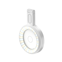 Mini Lampe Annulaire 3W MagSafe pour Téléphone, Lumière LED de Remplissage Magnétique Rechargeable pour Selfie Vidéo