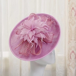 Nouveau femmes plume Widebrim Sinamay <span class=keywords><strong>cheveux</strong></span> accessoires <span class=keywords><strong>Vintage</strong></span> Derby Kentucky <span class=keywords><strong>mariage</strong></span> église fête Fascinator <span class=keywords><strong>bandeau</strong></span> - Product Image 1