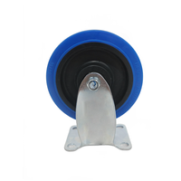 Roue pivotante robuste de 100mm Roulettes et roues TPR bleues Roulette pivotante