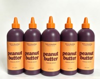Bouteille souple Drizzle 16oz 500ml en HDPE PET pour beurre de cacahuète, bouteille Graza, récipient en plastique avec bouchon à embout rotatif pour sauces