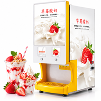Distributeur de yaourt commercial OEM, machine à yaourt à 2 saveurs pour les magasins de boissons