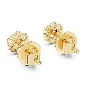 Meilleures boucles d'oreilles élégantes en or avec diamants de laboratoire, bijoux de créateur raffinés pour femmes, style diamant classique, idéales pour les cadeaux - Product Image 4
