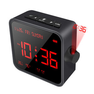 Thermomètre à <span class=keywords><strong>projection</strong></span> numérique LED personnalisé hygromètre horloge design moderne réveils électroniques à écran incurvé <span class=keywords><strong>de</strong></span> bureau - Product Image 5