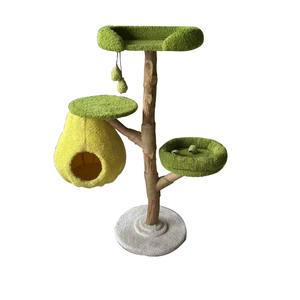 Árvore para Gatos Clássica de Madeira Ecológica com Poste de Arranhar de Sisal, Design de 2 Níveis para Gatos Grandes - Uso Interno - Product Image 3