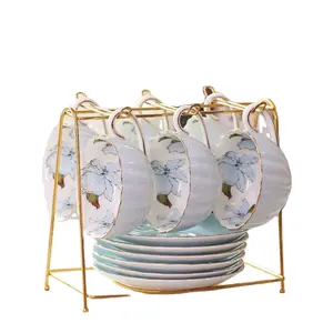 定制礼品盒陶瓷咖啡茶杯英国花式咖啡茶杯包装瓷器复古瓷器餐具套装