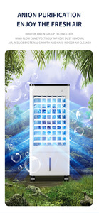 Refroidisseur d'air évaporatif <span class=keywords><strong>mobile</strong></span>, ventilateur de refroidissement à <span class=keywords><strong>eau</strong></span> et à glace à vent ultra puissant, <span class=keywords><strong>climatiseur</strong></span> portable pour hôtel, maison, camping-car, bureau - Product Image 3