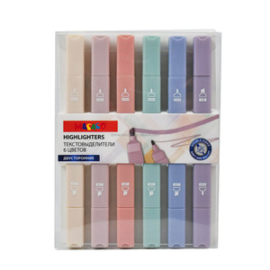 6 stylos surligneurs double face Macaron <span class=keywords><strong>Pastel</strong></span> avec pointe biseautée souple et pointe fine, sans bavure, pour étudiants - Product Image 5