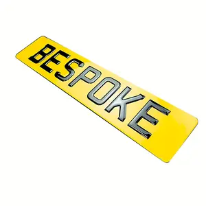 Customised Uk Blank Acrylic 3d Gel Reflective Film Car Number Plate Letters Outline Laser Cut 4d Blank Number Plate Letters