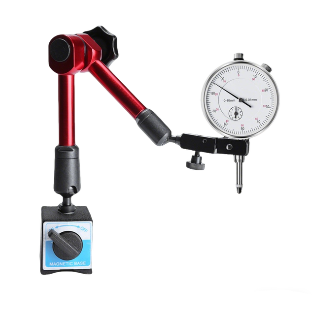 Seismic Resistance Dial Indicator 0.01mm High Precision High Accuracy Dual Pointer Calibration Gauge Set With Magnetic Base