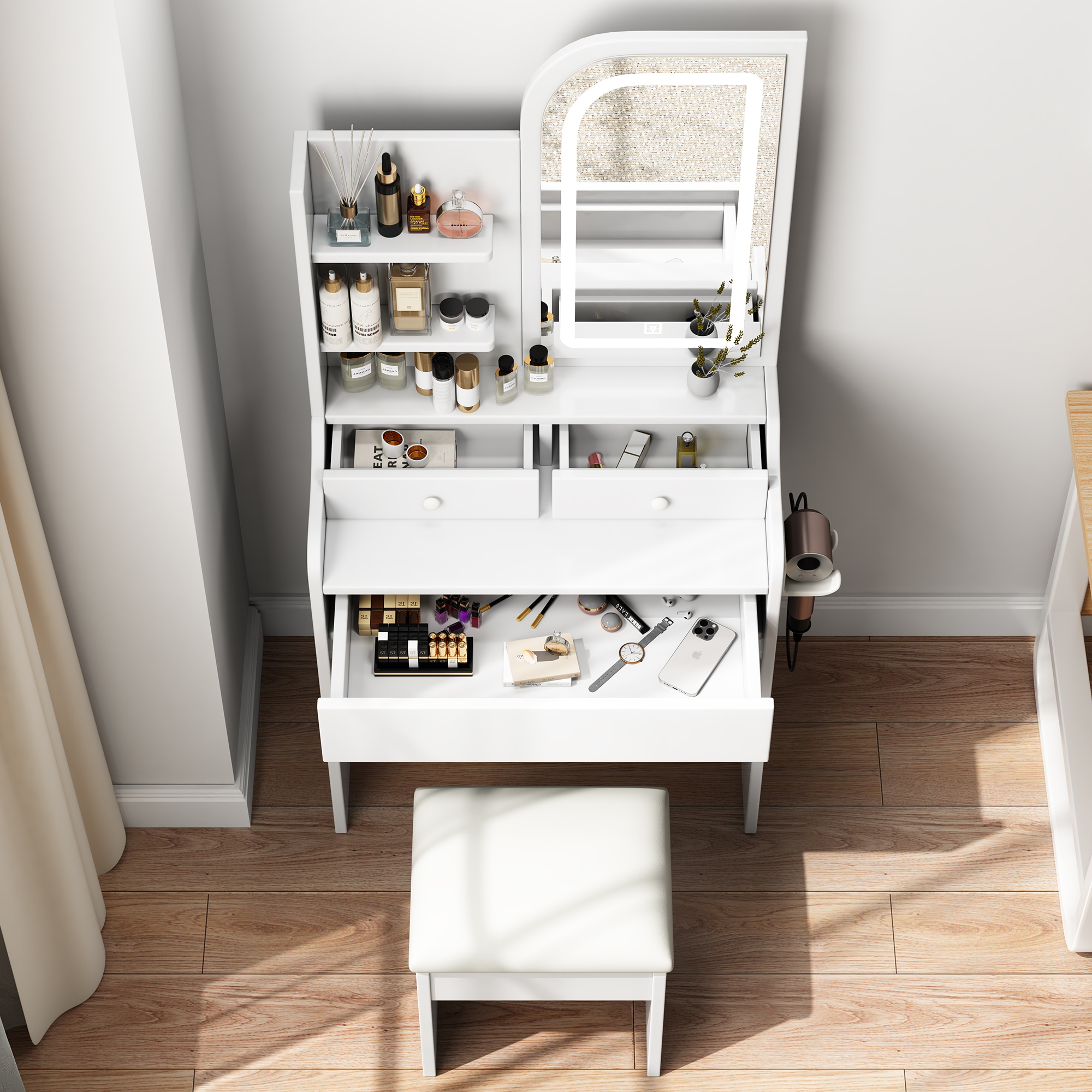 Modern Wall Mounted Dressing Table Designs - New Style Modern Wall Mounted Dressing Table Designs - New Style
