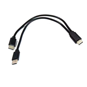Câble USB 2 en 1 à charge rapide, USB Type C vers double USB Type C, câble répartiteur en Y pour téléphones <span class=keywords><strong>Samsung</strong></span> Huawei, stylet tactile, lunettes <span class=keywords><strong>VR</strong></span> - Product Image 1