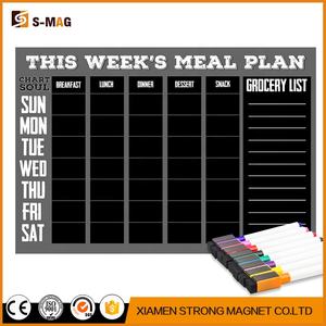 6x9 pulgadas 16x12 pulgadas imán de nevera calendario magnético borrado en seco escribir tablero de mensajes tablero negro - Product Image 5