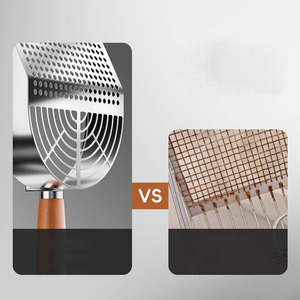 Paletta per lettiera per gatti in acciaio inossidabile due in uno con fori sottili raschietto per <span class=keywords><strong>cacca</strong></span> di metallo grande per una facile pulizia in sabbia minerale - Product Image 4