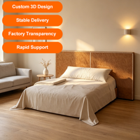 Cadre de lit king-size moderne et luxueux sur mesure, en bois de hêtre massif à 100 %, avec plateforme, garantie 10 ans, assemblage sans vis, système à tenons et mortaises