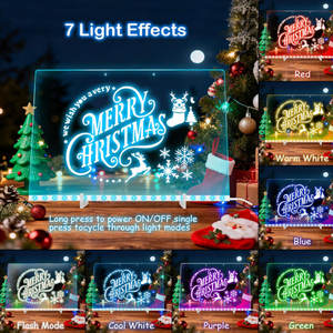 <span class=keywords><strong>Tableau</strong></span> de Dessin en Acrylique LED 13,7 x 10 Pouces, <span class=keywords><strong>Tableau</strong></span> Lumineux à Effets de Couleurs, <span class=keywords><strong>Tableau</strong></span> de Dessin Magique avec Support, Cadeau pour Filles et Garçons - Product Image 2