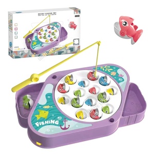 Caldo-vendita di nuovo Design di alta qualità rotante gioco da tavolo felice pesca giocattoli all'ingrosso di plastica musica giocattolo da pesca - Product Image 1