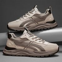 Nouvelles chaussures de course respirantes et légères pour hommes, baskets de running tendance à semelle épaisse et amortissante, style campus