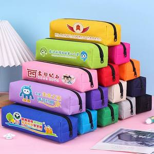Custom Promotional Pen Case School Stationery Pencil Case Pouch Cute Oxford Fabric Zipper Pencil <b>Bag</b> Color Pencil Pouch Custom - Product Image 1