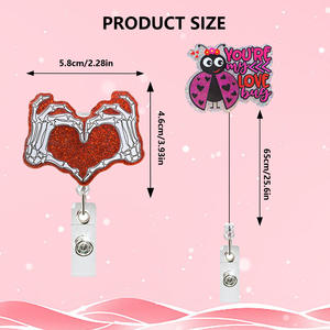 Regalo de San Valentín: Portacredenciales Telescópico con Clip Giratorio Tipo Cocodrilo para Médicos y Enfermeras, Fácil de Retraer, Ideal para Exposiciones - Product Image 2