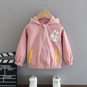 Manteau à capuche avec oreilles de lapin pour fille, veste coupe-vent à la mode pour enfant de 1 à 6 ans, printemps et automne - Product Image 2