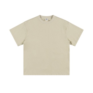 Top Rankingธรรมดาผ้าฝ้ายหนักTshirt Unisex Customพิมพ์โลโก้Mockคอเปล่าTเสื้อOversizeชายเสื้อยืดสําหรับชาย - Product Image 6