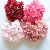 336 Pcs Kepala Bunga Hydrangea Kain Buatan Realistis Buatan Tangan untuk Dekorasi Dinding Bunga Pernikahan Hari Valentine Dekorasi Rumah Foto Floral
