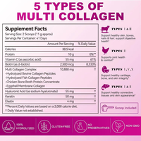 Complément de collagène en marque privée OEM, poudre de peptides de collagène avec acide hyaluronique, compléments de collagène pour femmes