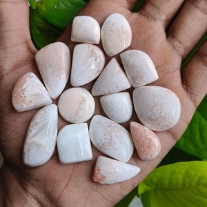 Lote de Cabujones de Gemas de Scolecita Multicolor, 218CT, 15 Piezas, Naturales, Sueltas, para Fabricación de Joyas, Exportador Mayorista de India - Product Image 5