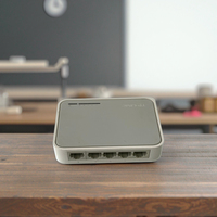 Gran oferta, usado conmutador de red de 10/100Mbps con 2 puertos y 5 puertos de 1/2 Mbps con SNMP QoS para aplicaciones de barra de Internet y cámara IP