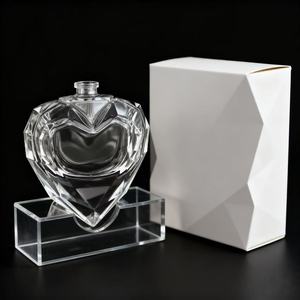 Lujo exquisito 50ml y 100mL botellas de perfume de vidrio en forma de corazón con caja de embalaje Almacenamiento de perfume de <span class=keywords><strong>moda</strong></span> - Product Image 4