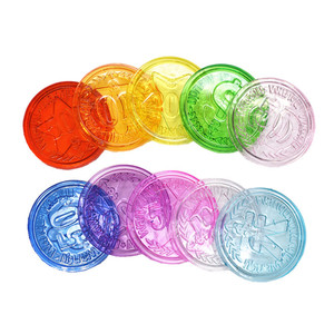 Jouets en acrylique transparent pour enfants, imitation de pièces de monnaie, pour jeu de simulation, jetons de jeu de société, accessoires pour filles de 4 à 6 ans - Product Image 1