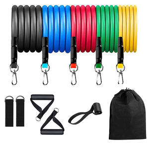 10 PCS Juego de resistencia Yoga Pilates Ejercicio Fitness Tubo Bandas de entrenamiento - Product Image 6