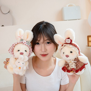 OEM ODM Peluche Ours Mère et Bébé, Adorable Ours en Peluche avec Bonnet en Dentelle pour Décoration Intérieure, Cadeaux pour Enfants et Confort Émotionnel - Product Image 3