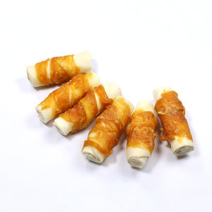 Manufacturer Wholesale Pet Food <b>Treats</b> <b>for</b> <b>Dogs</b> 2.5\" Rawhide Twist Wrapped Chicken Clean Teeth Nutrition Snacks 6CT - Product Image 6