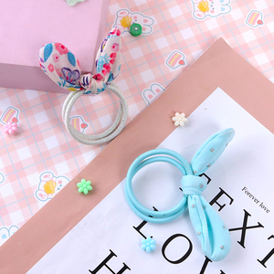 Đáng Yêu Mô Hình Chú Thỏ Thắt Nút Bow Tóc Phụ Kiện Thiết Lập Trẻ Em Hàng Ngày Đàn Hồi Tóc Ban Nhạc Kit - Product Image 5