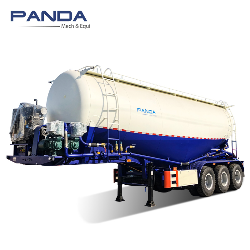 40ton 50ton V Bentuk Semen Curah Trailer Tank Fly Ash Semen Bulker Carrier Tanker Semi Truk Trailer untuk Dijual