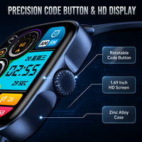 Smartwatch con Chiamate Wireless, Monitoraggio Frequenza Cardiaca e Ossigeno nel Sangue, Schermo a Colori Touch, Tracker Fitness Sportivo, Impermeabile IP67